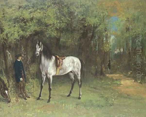 Rendez-vous de chasse Oil Painting by Gustave Courbet