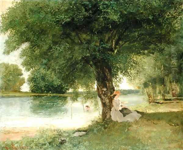 The Charente at Port Bertaud 1862 Oil Painting by Gustave Courbet