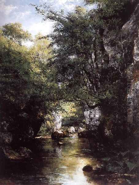 The Stream at Breme Oil Painting by Gustave Courbet