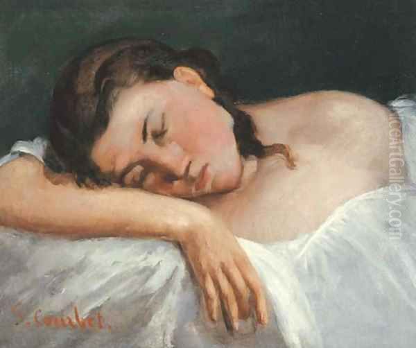 Jeune fille dormant Oil Painting by Gustave Courbet