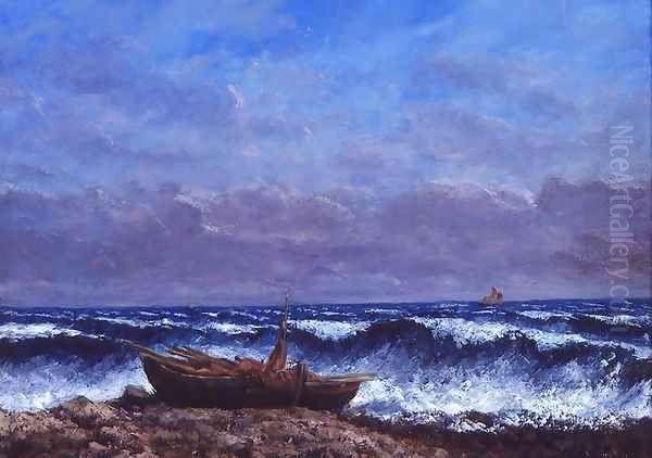 The Stormy Sea or The Wave Oil Painting by Gustave Courbet