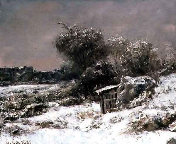 Winter Scene Oil Painting by Gustave Courbet