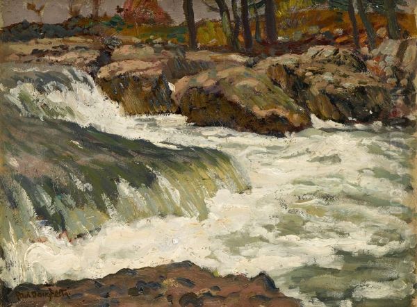 Rushing River Oil Painting by Paul Dougherty