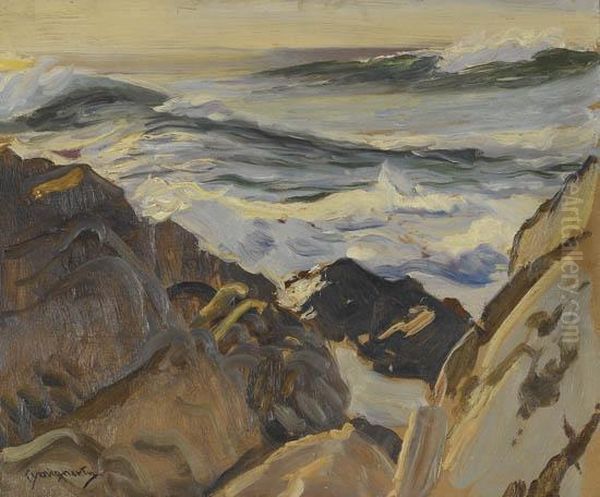 Sea And Rocks. Oil Painting by Paul Dougherty