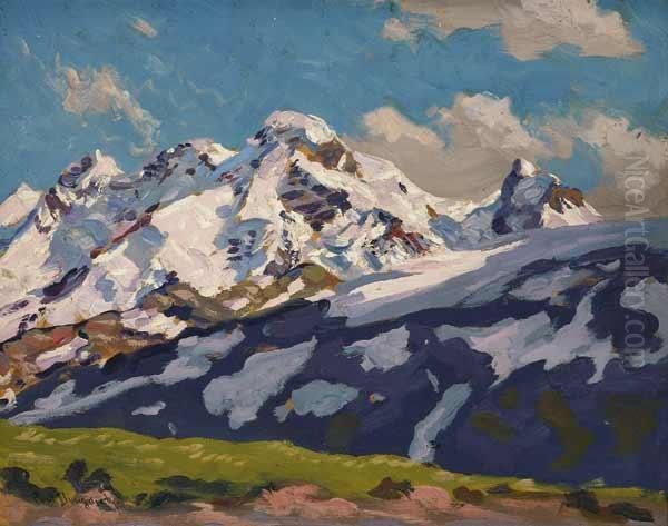 ''sunlit Peaks' Oil Painting by Paul Dougherty