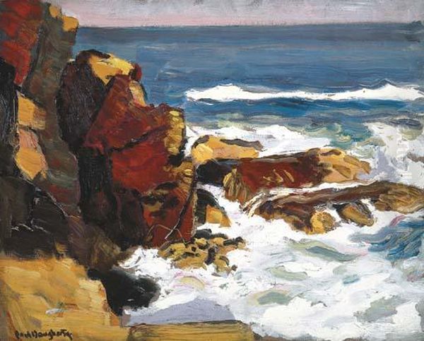 Coastal Rocks Oil Painting by Paul Dougherty