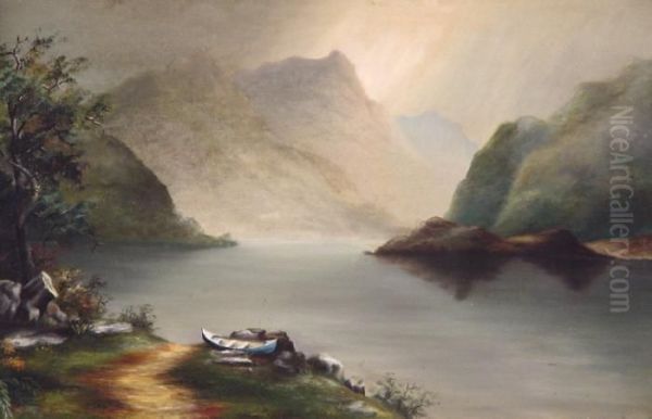 Luminous Hudson River Schoollandscape Oil Painting by Thomas Doughty