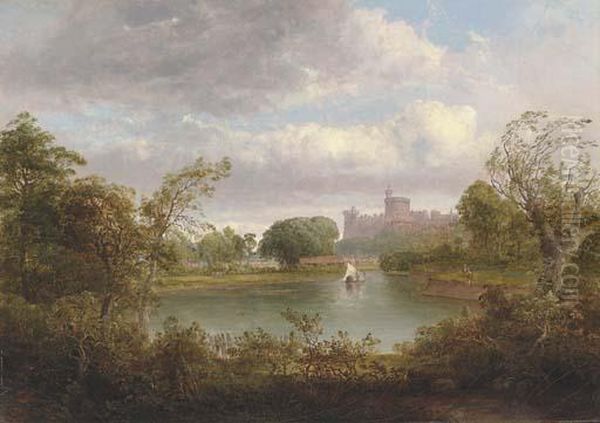 Windsor Castle Oil Painting by Thomas Doughty