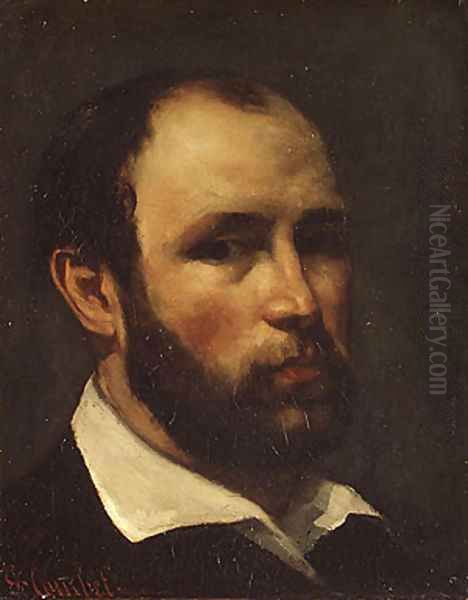 Portrait of a Man, probably ca. 1862 Oil Painting by Gustave Courbet