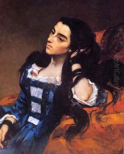 Portrait of a Spanish Lady 1855 Oil Painting by Gustave Courbet