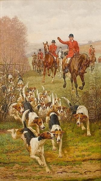 The Chase; The Kill Oil Painting by Edward Algernon Stuart Douglas