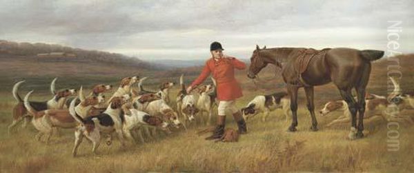 The Finish Of A Good Run Oil Painting by Edward Algernon Stuart Douglas