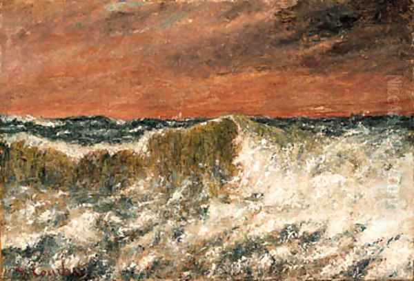 La vague Oil Painting by Gustave Courbet