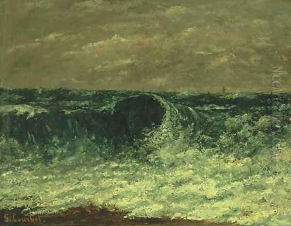 La Vague 2 Oil Painting by Gustave Courbet