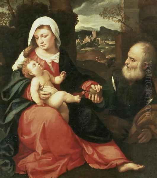 The Holy Family Oil Painting by Cariani