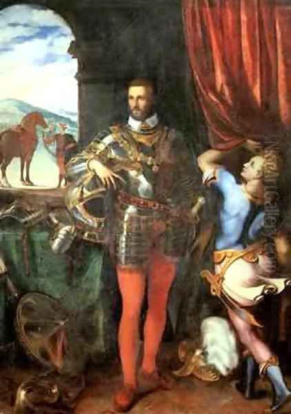 Portrait Of Ottavio Farnese C 1551 Oil Painting by Cariani