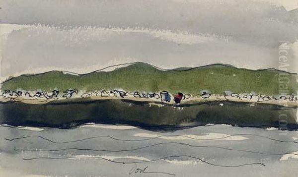 Sea Gulls On Pier Oil Painting by Arthur Garfield Dove