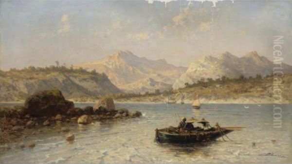 Coste Del Marocco Oil Painting by Achille Dovera