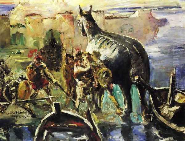 The Trojan Horse Oil Painting by Lovis (Franz Heinrich Louis) Corinth