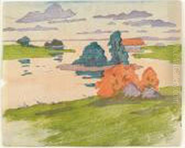 Flood Tide. Oil Painting by Arthur Wesley Dow