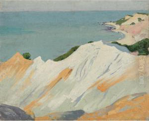 Chalk Hills Gay Head Oil Painting by Arthur Wesley Dow