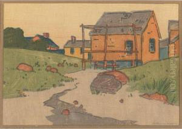 The Clam House (acton & Goddu 2) Oil Painting by Arthur Wesley Dow