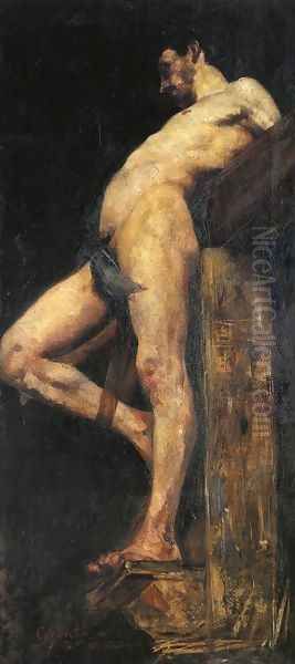 Crucified Thief Oil Painting by Lovis (Franz Heinrich Louis) Corinth