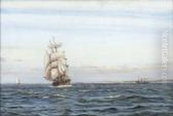 A Light Breeze, Firth Of Clyde Oil Painting by John Patrick Downie