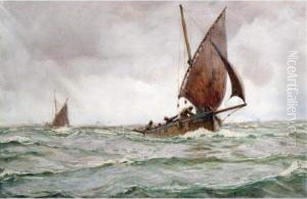 Stormy Weather Off Girvan Oil Painting by Patrick Downie