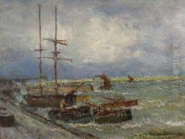 On The Berwick Coast Oil Painting by Patrick Downie