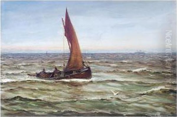 Coming Home With The Catch Oil Painting by Patrick Downie