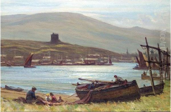 Silvery Noonday; Tarbert Loch Fyne Oil Painting by Patrick Downie