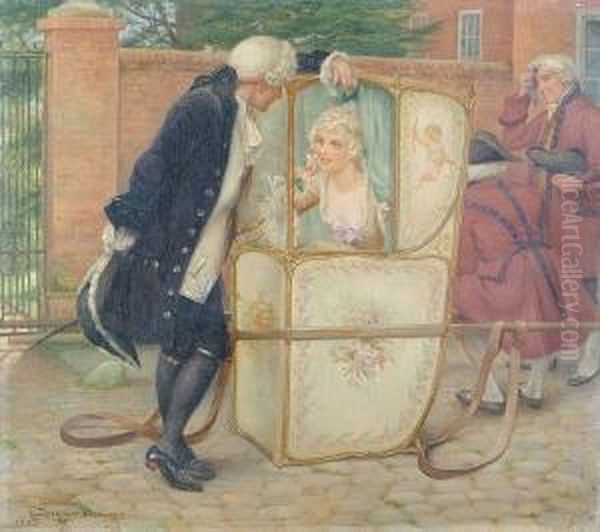 The Sedan Chair Oil Painting by Delapoer Downing