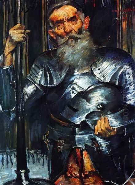 Old Man in Armour Oil Painting by Lovis (Franz Heinrich Louis) Corinth