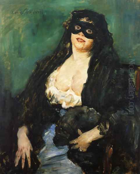 The Black Mask Oil Painting by Lovis (Franz Heinrich Louis) Corinth