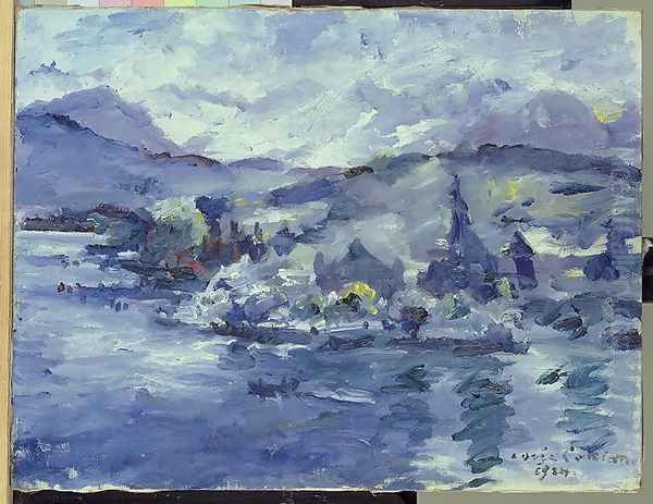 Afternoon on Lake Lucerne, 1924 Oil Painting by Lovis (Franz Heinrich Louis) Corinth