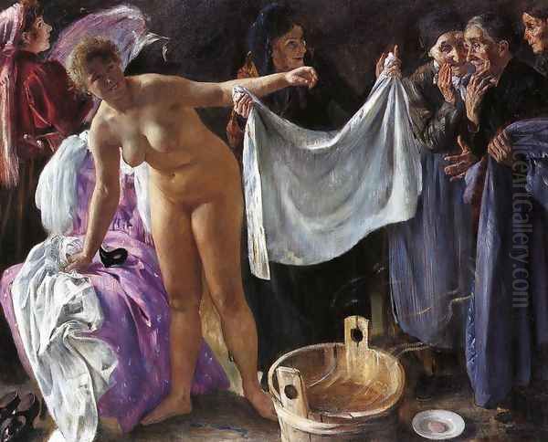 Witches Oil Painting by Lovis (Franz Heinrich Louis) Corinth