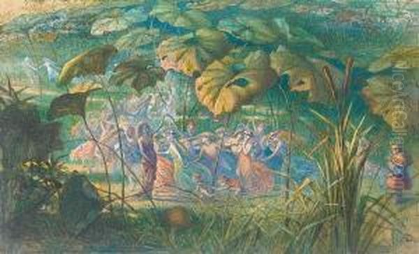 In Fairy Land: An Elfin Dance Oil Painting by Richard Doyle