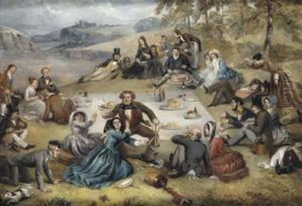 The Picnic Oil Painting by Richard Doyle