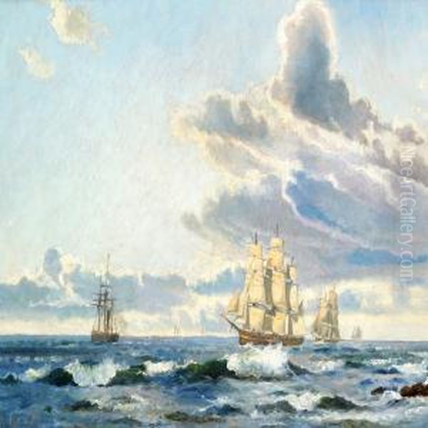 Seascape Oil Painting by Holger Drachmann