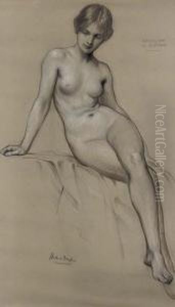 Study For 'the Kelpie' Oil Painting by Herbert James Draper