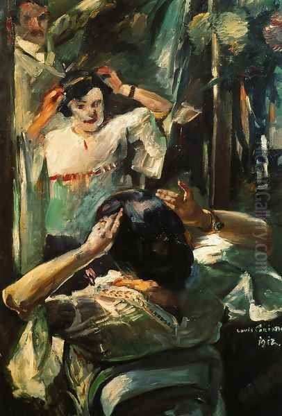 At the Mirror Oil Painting by Lovis (Franz Heinrich Louis) Corinth