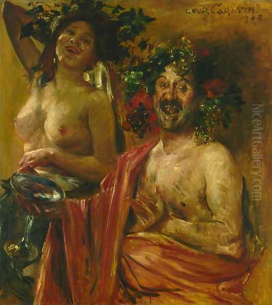 Bacchantenpaar Oil Painting by Lovis (Franz Heinrich Louis) Corinth