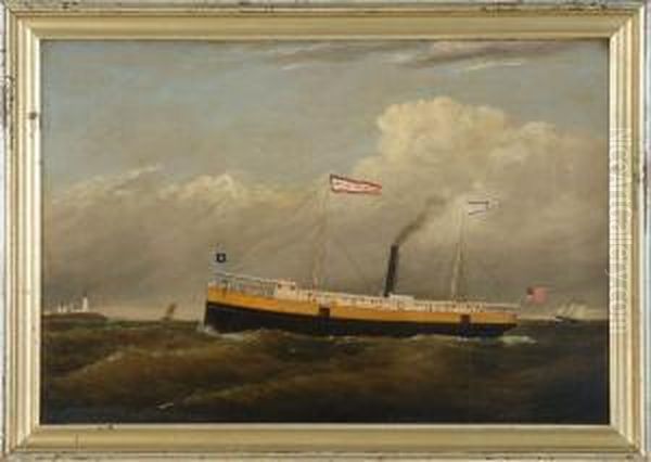 The Steamship-ferry City Of Gloucester Oil Painting by Clement Drew