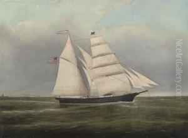 The American Brigantine Oil Painting by Clement Drew