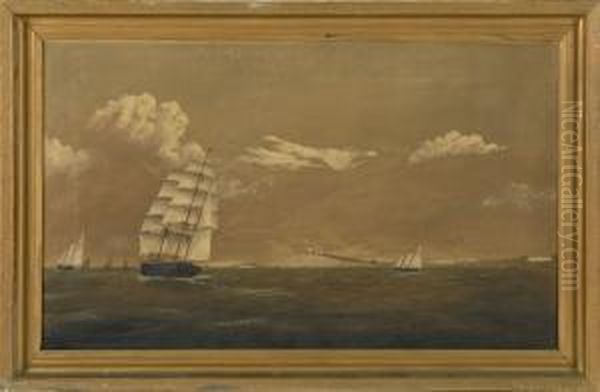 Long Island, Boston Harbor Oil Painting by Clement Drew