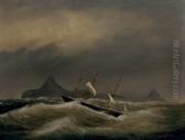 Ship Scudding Off Cape Horn Oil Painting by Clement Drew