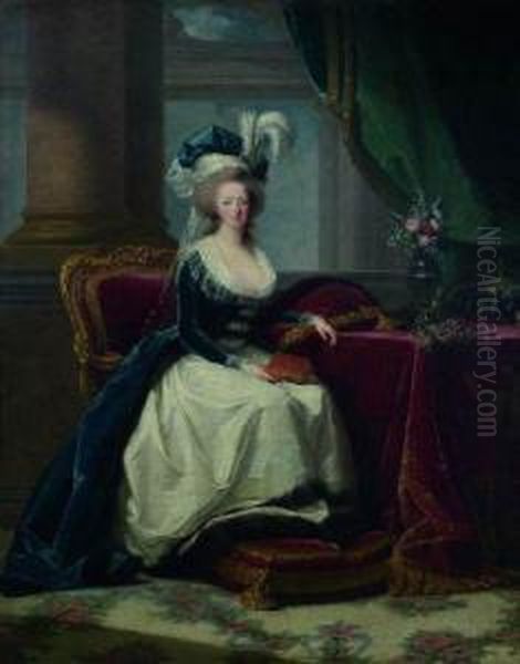 Portrait De La Reine Marie-antoinette Oil Painting by Martin Drolling Oberbergheim