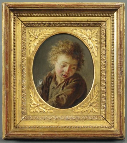 Portrait De Jeune Garcon Oil Painting by Martin Drolling Oberbergheim