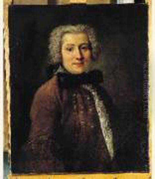 Portrait D'un Gentilhomme Oil Painting by Hubert Drouais